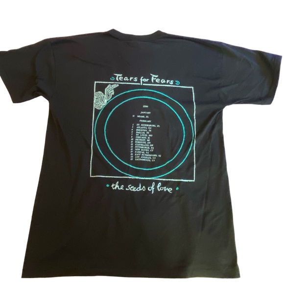 VTG Tear for Fears 1990 Seeds of Love Concert T-Shirt XL - Picture 2 of 9